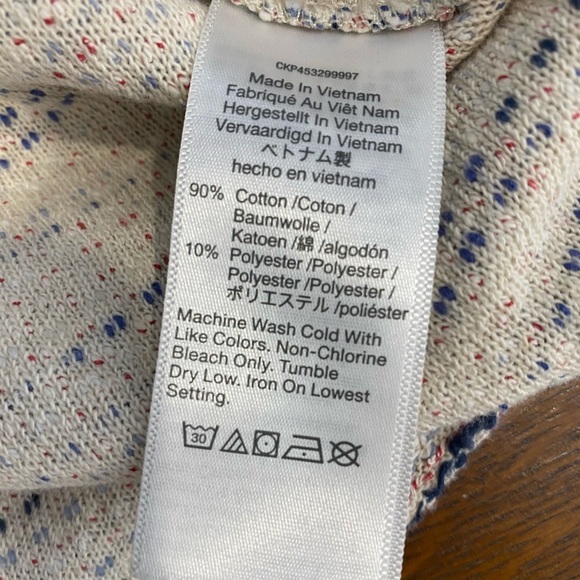 Madewell Pink Purple Marl Knit Lightweight Crop V Neck Boho Sweater size Medium - Picture 11 of 11